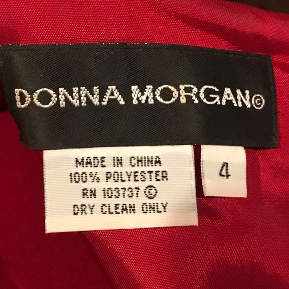 Donna Morgan women's burgundy wine colored with brown web like design, S… - Picture 11 of 11